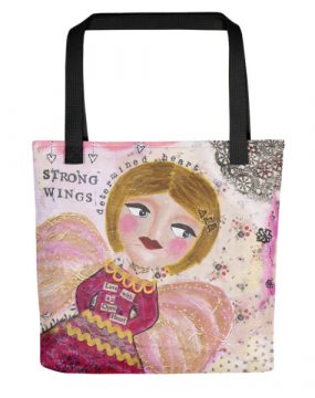 Strong Wings, Determined Heart Tote bag
