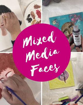 Mixed Media Faces (Online Courses)