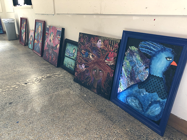 Hanging the Art and Faith Show