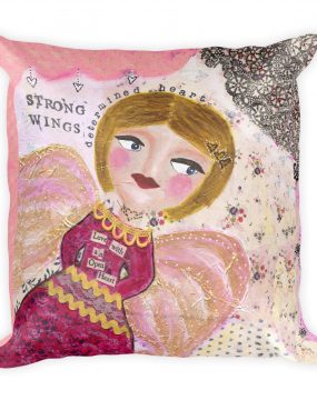 Strong Wings, Determined Heart Pillow
