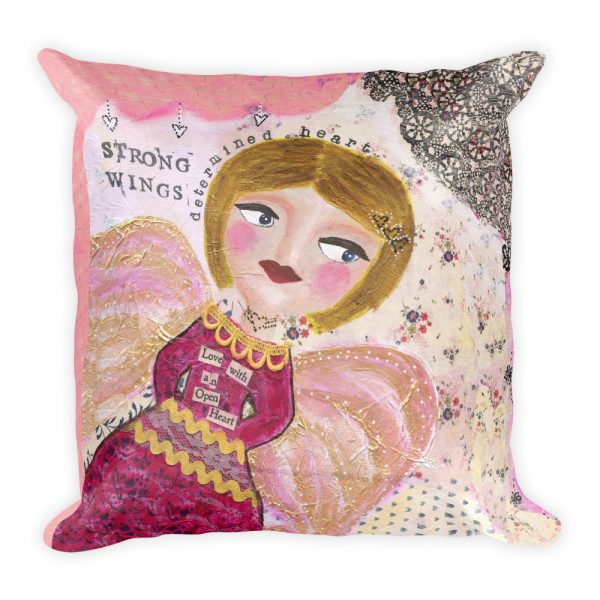 Strong Wings, Determined Heart Pillow