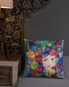 Bohemian Girl Pillow