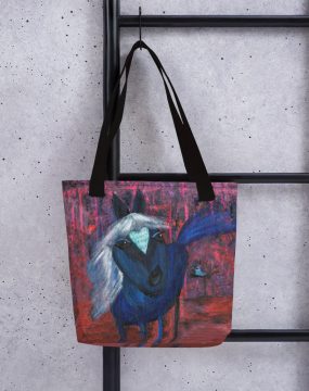 Blue Horse Tote Bag