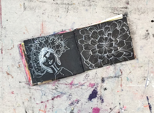 Doodling on Recycled Art Journals