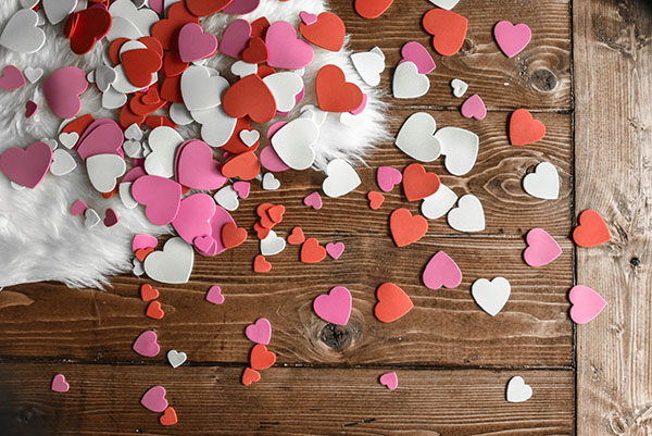 Valentine’s Day Heart in a Mixed Media Style