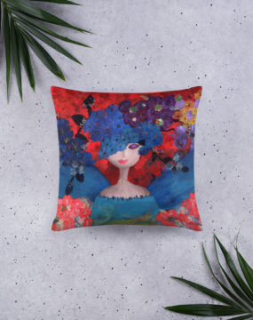 An Angel Among the Flowers Pillow