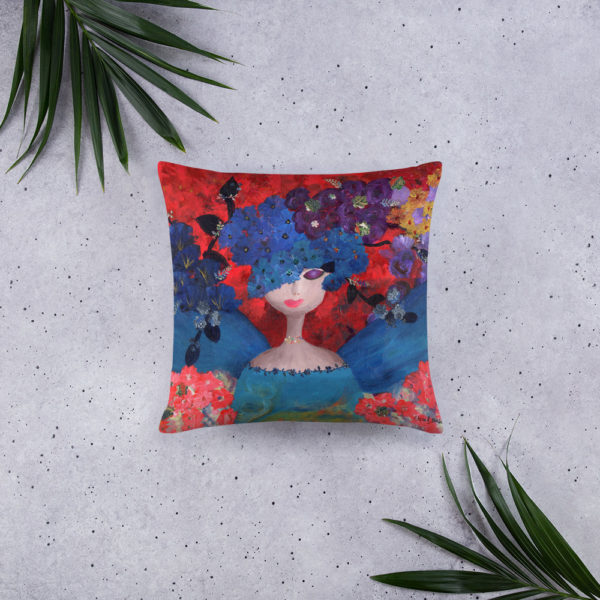 An Angel Among the Flowers Pillow