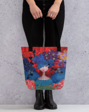 An Angel Among the Flowers Tote Bag