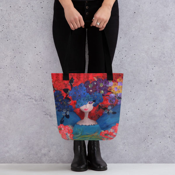 An Angel Among the Flowers Tote Bag