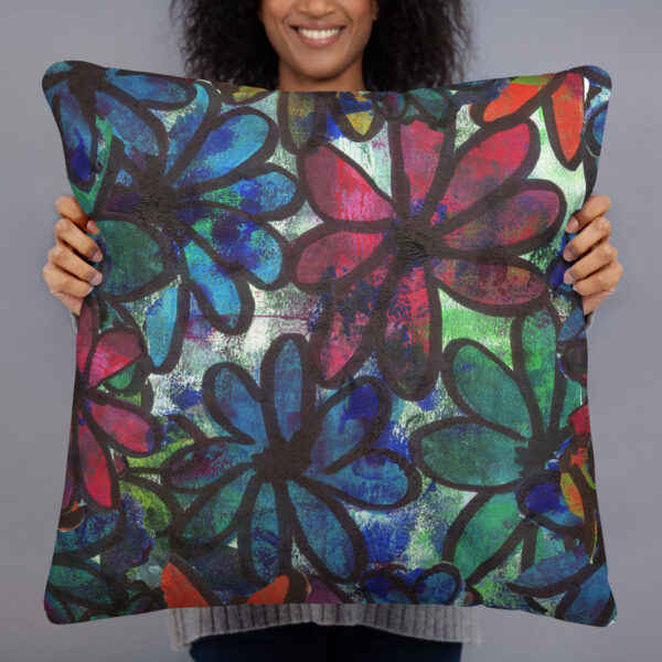 Messy Flowers Pillow - Image 4