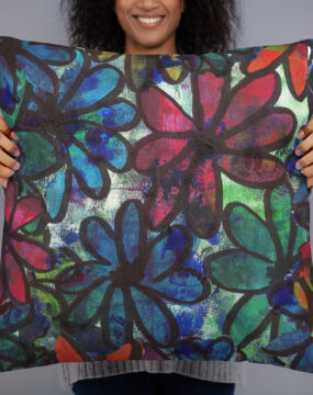 Messy Flowers Pillow