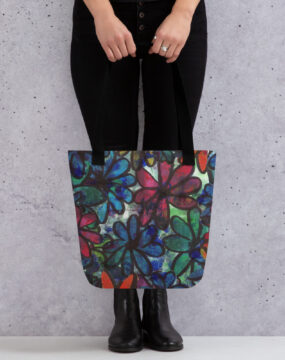 Messy Flowers Tote Bag