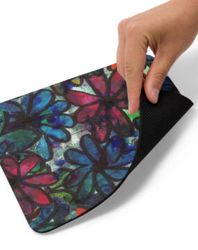 Messy Flowers Mouse Pad