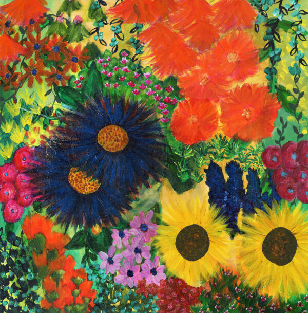 **SOLD** Happy Flowers (Original Art)