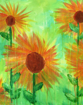 Breezy Sunflowers (Original Art)
