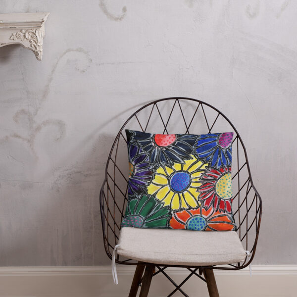 Rainbow Sunflowers Pillow - Image 8