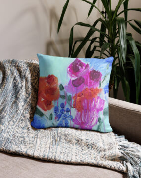 Abstract Florals Pillow