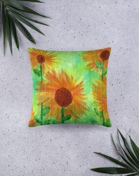 Breezy Sunflowers Pillow