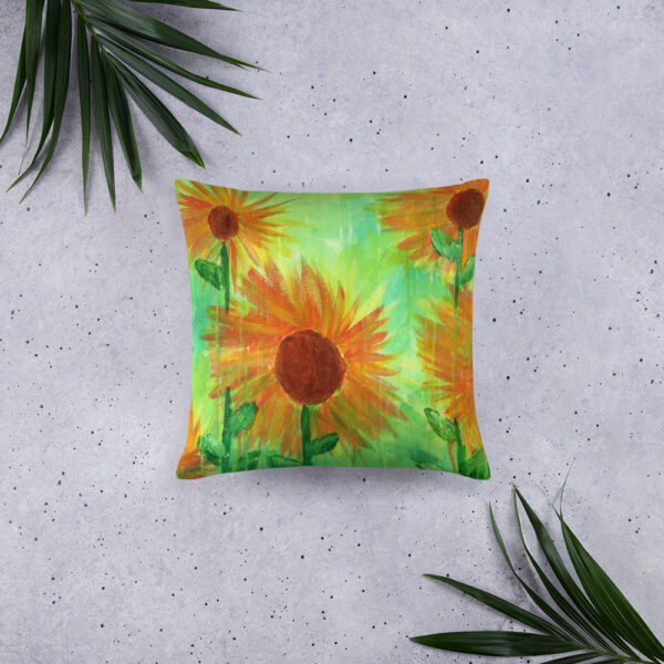 Breezy Sunflowers Pillow