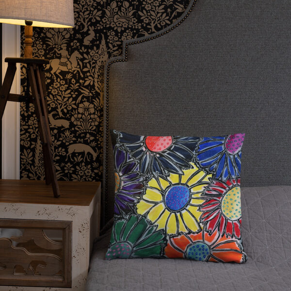 Rainbow Sunflowers Pillow - Image 2
