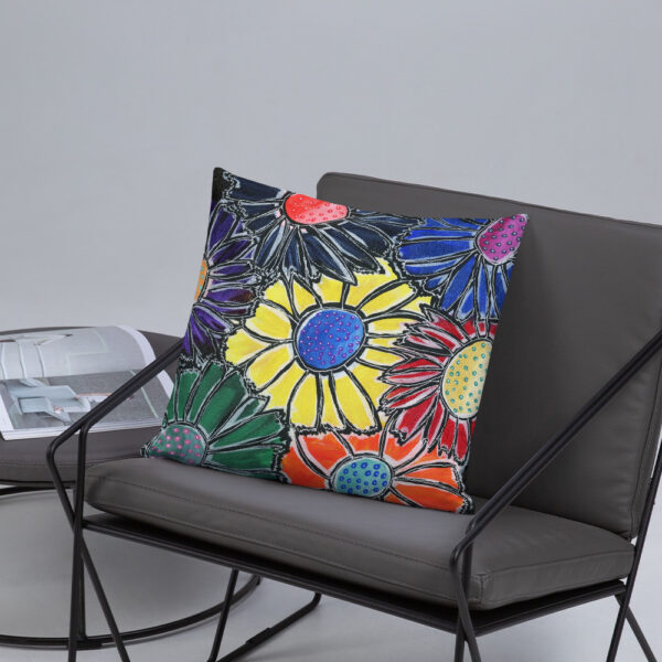 Rainbow Sunflowers Pillow - Image 5