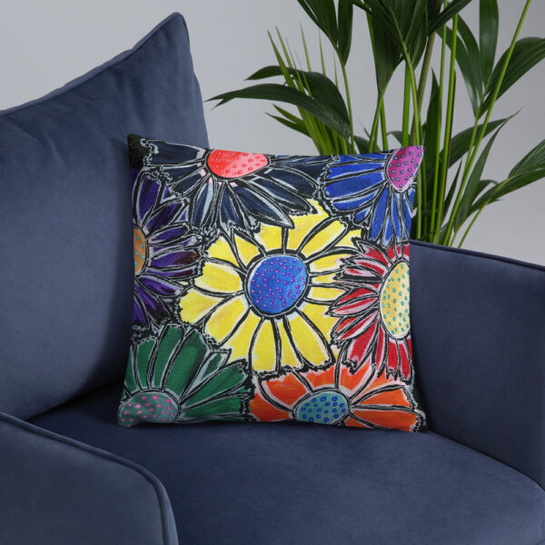 Rainbow Sunflowers Pillow - Image 6