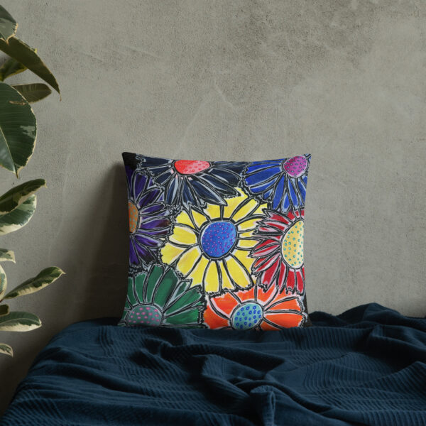 Rainbow Sunflowers Pillow - Image 7