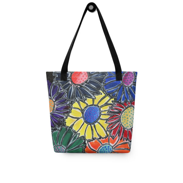 Rainbow Sunflowers Tote Bag