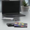 Rainbow Sunflowers Leather Card Holder - Image 5