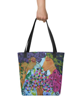 Two Angels in the Garden Tote Bag